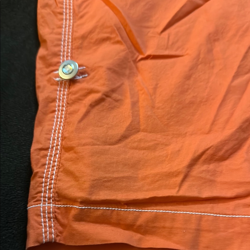 Style Me Orange Bermuda Shorts w/optional Buttoned-Up leg and Bling - Size 18 - Picture 6 of 6